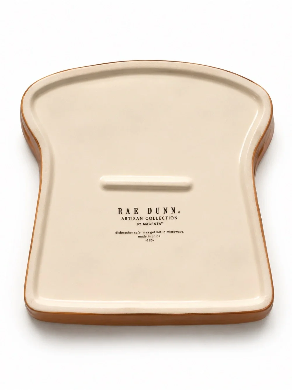 Rae Dunn TOAST Ceramic Toast Shaped Serving Dish LIKE NEW